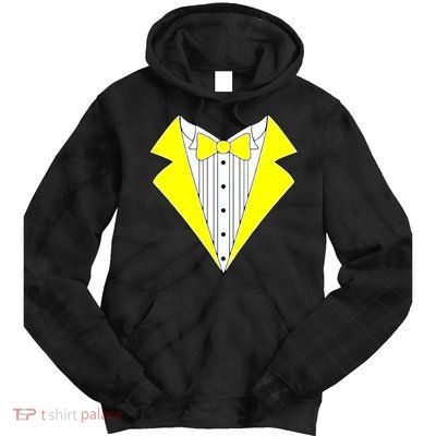 Yellow Tuxedo Tux Wedding Tie Dye Hoodie
