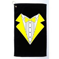 Yellow Tuxedo Tux Wedding Golf Towel