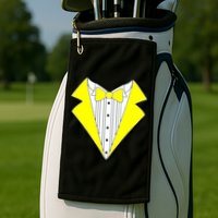 Yellow Tuxedo Tux Wedding Golf Towel