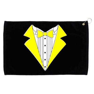 Yellow Tuxedo Tux Wedding Grommeted Golf Towel