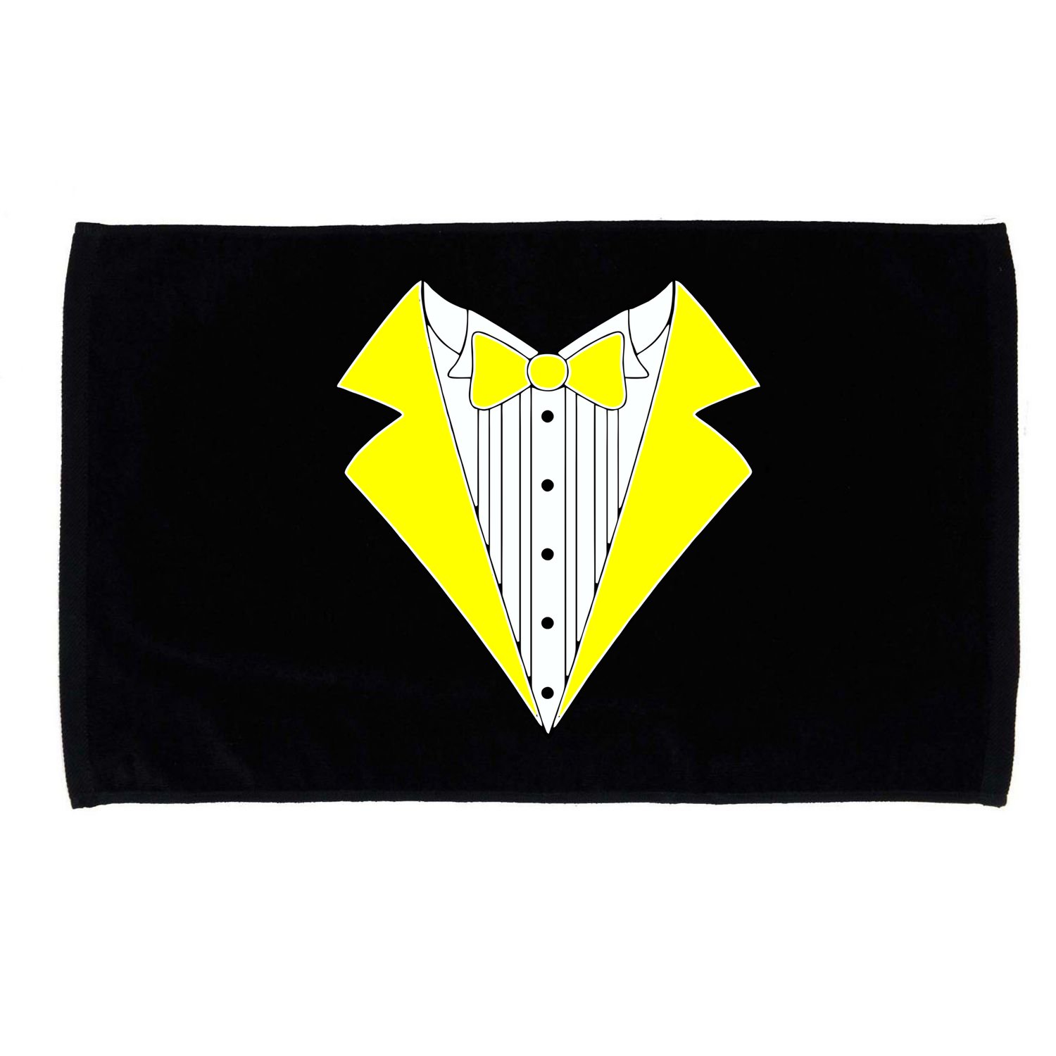 Yellow Tuxedo Tux Wedding Microfiber Hand Towel