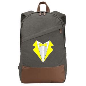 Yellow Tuxedo Tux Wedding Cotton Canvas Backpack