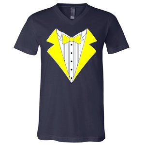 Yellow Tuxedo Tux Wedding V-Neck T-Shirt