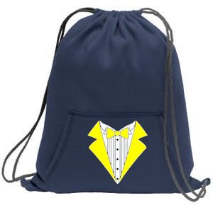 Yellow Tuxedo Tux Wedding Sweatshirt Cinch Pack Bag