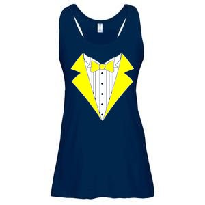 Yellow Tuxedo Tux Wedding Ladies Essential Flowy Tank