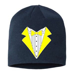 Yellow Tuxedo Tux Wedding Sustainable Beanie