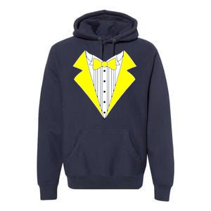 Yellow Tuxedo Tux Wedding Premium Hoodie