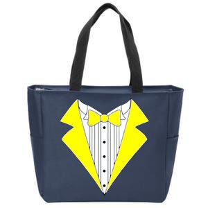 Yellow Tuxedo Tux Wedding Zip Tote Bag