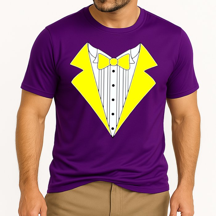 Yellow Tuxedo Tux Wedding Performance Shirt