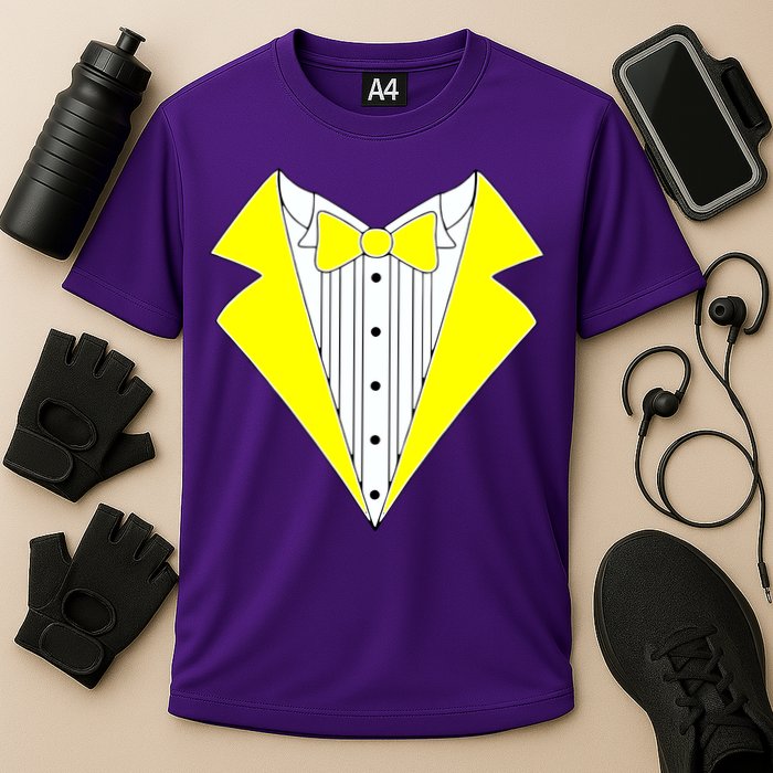 Yellow Tuxedo Tux Wedding Performance Shirt