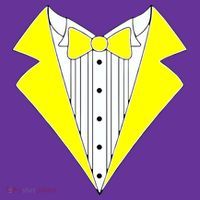 Yellow Tuxedo Tux Wedding Button