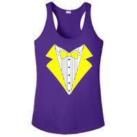 Yellow Tuxedo Tux Wedding Ladies PosiCharge Competitor Racerback Tank