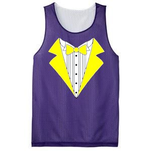 Yellow Tuxedo Tux Wedding Mesh Reversible Basketball Jersey Tank