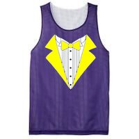 Yellow Tuxedo Tux Wedding Mesh Reversible Basketball Jersey Tank