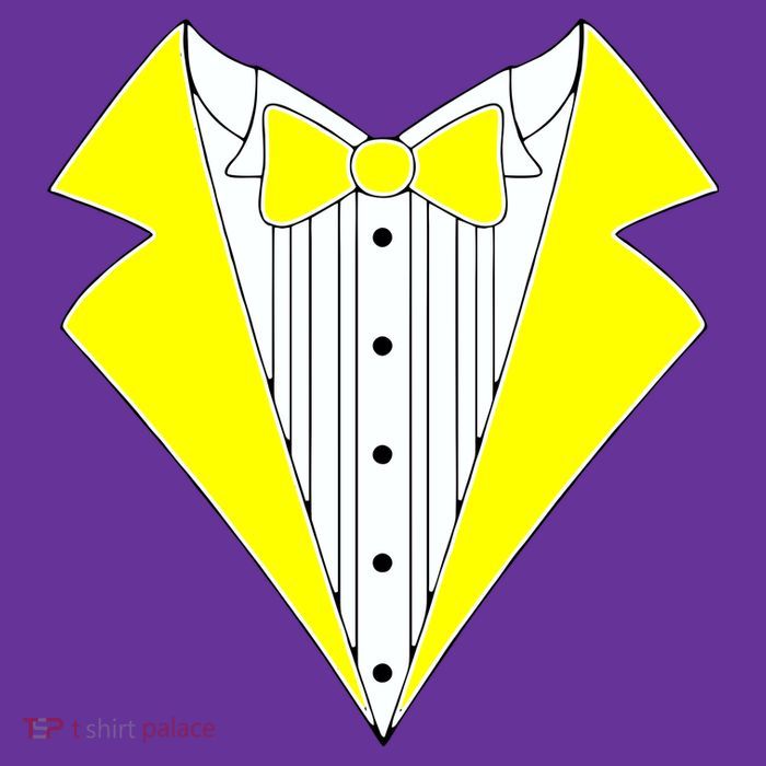 Yellow Tuxedo Tux Wedding Baby Bodysuit