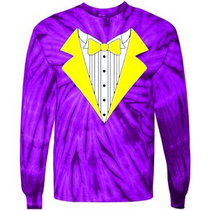 Yellow Tuxedo Tux Wedding Tie-Dye Long Sleeve Shirt