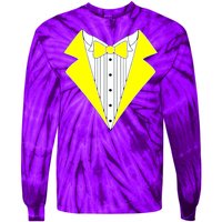 Yellow Tuxedo Tux Wedding Tie-Dye Long Sleeve Shirt