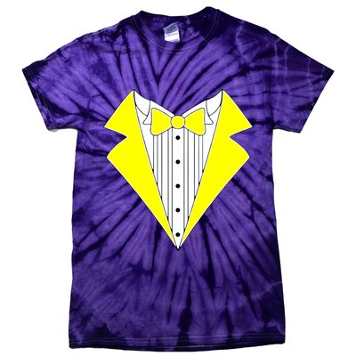 Yellow Tuxedo Tux Wedding Tie-Dye T-Shirt