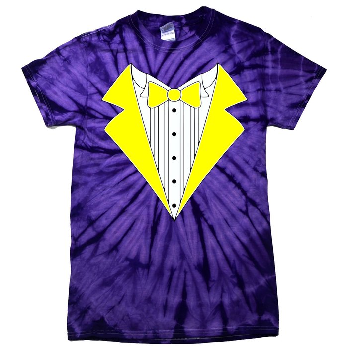 Yellow Tuxedo Tux Wedding Tie-Dye T-Shirt