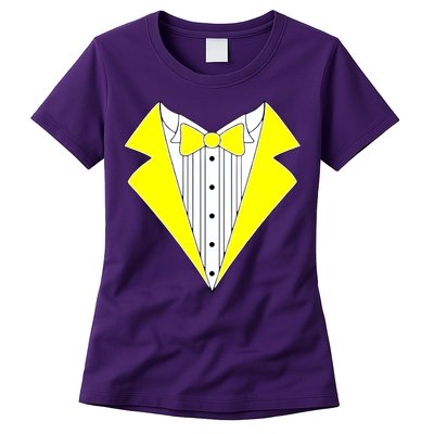 Yellow Tuxedo Tux Wedding Womens T-Shirt