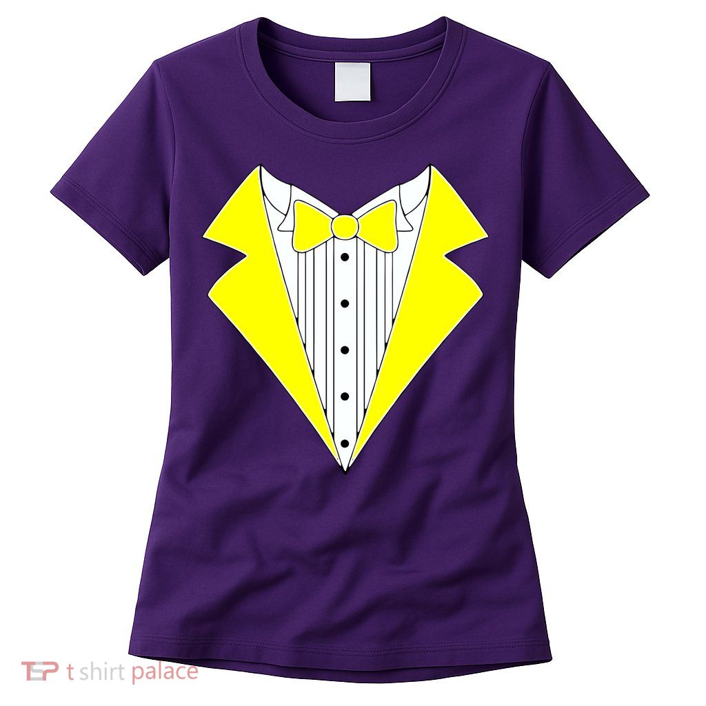 Yellow Tuxedo Tux Wedding Womens T-Shirt