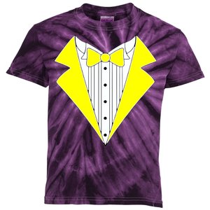 Yellow Tuxedo Tux Wedding Kids Tie-Dye T-Shirt