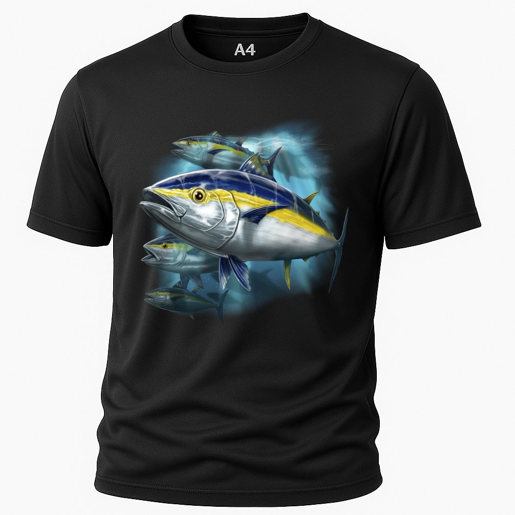 Yellowfin Tuna Swim Cooling Performance Crew T-Shirt