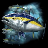 Yellowfin Tuna Swim Cooling Performance Crew T-Shirt