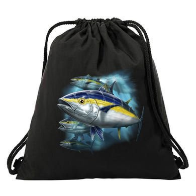 Yellowfin Tuna Swim Drawstring Bag