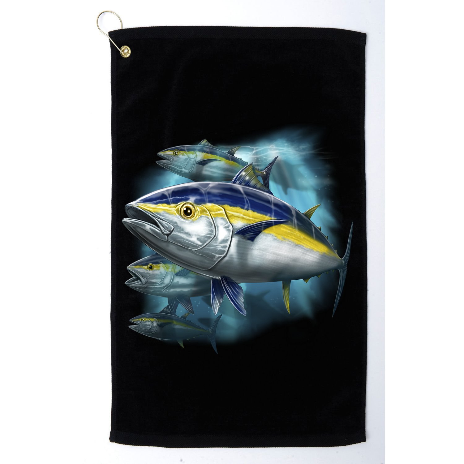 Yellowfin Tuna Swim Golf Towel