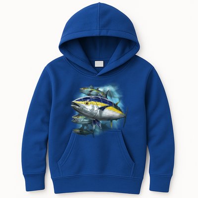 Yellowfin Tuna Swim Kids Hoodie