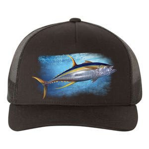 Yellowfin Tuna Swimming Yupoong Adult 5-Panel Trucker Hat