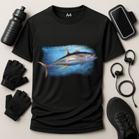 Yellowfin Tuna Swimming Cooling Performance Crew T-Shirt