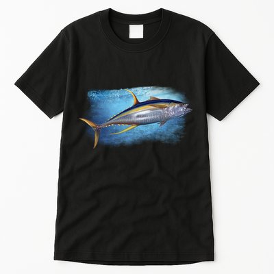 Yellowfin Tuna Swimming Tall T-Shirt