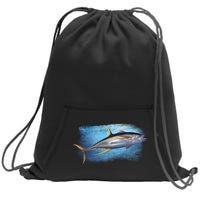 Yellowfin Tuna Swimming Sweatshirt Cinch Pack Bag