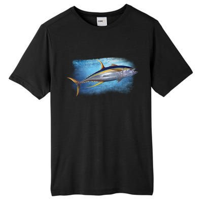 Yellowfin Tuna Swimming Tall Fusion ChromaSoft Performance T-Shirt