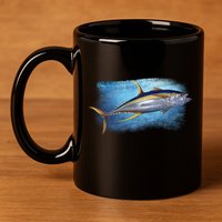 Yellowfin Tuna Swimming 11oz C Handle Ceramic Mug