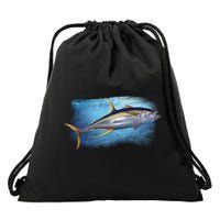 Yellowfin Tuna Swimming Drawstring Bag