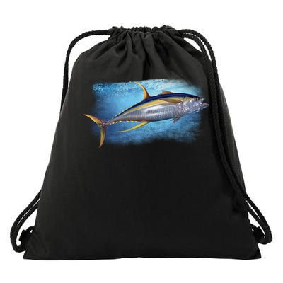 Yellowfin Tuna Swimming Drawstring Bag