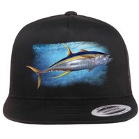 Yellowfin Tuna Swimming Flat Bill Trucker Hat