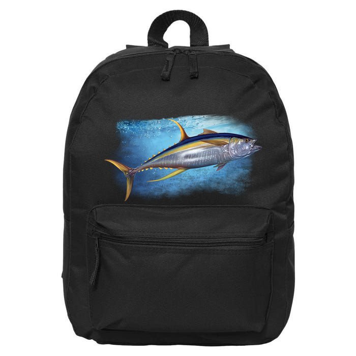 Yellowfin Tuna Swimming 16 in Basic Backpack