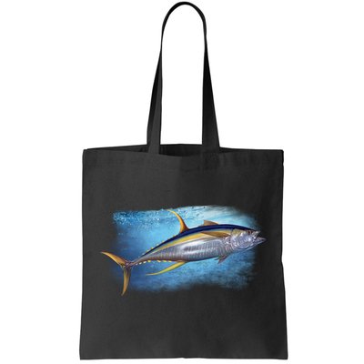 Yellowfin Tuna Swimming Tote Bag