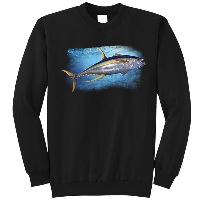 Yellowfin Tuna Swimming Tall Sweatshirt