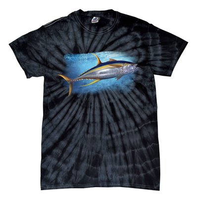 Yellowfin Tuna Swimming Tie-Dye T-Shirt