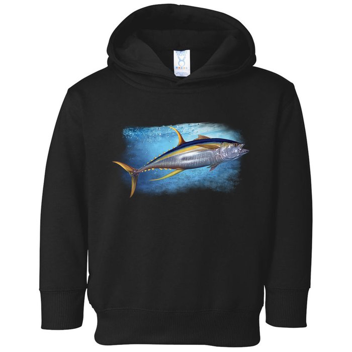 Yellowfin Tuna Swimming Toddler Hoodie