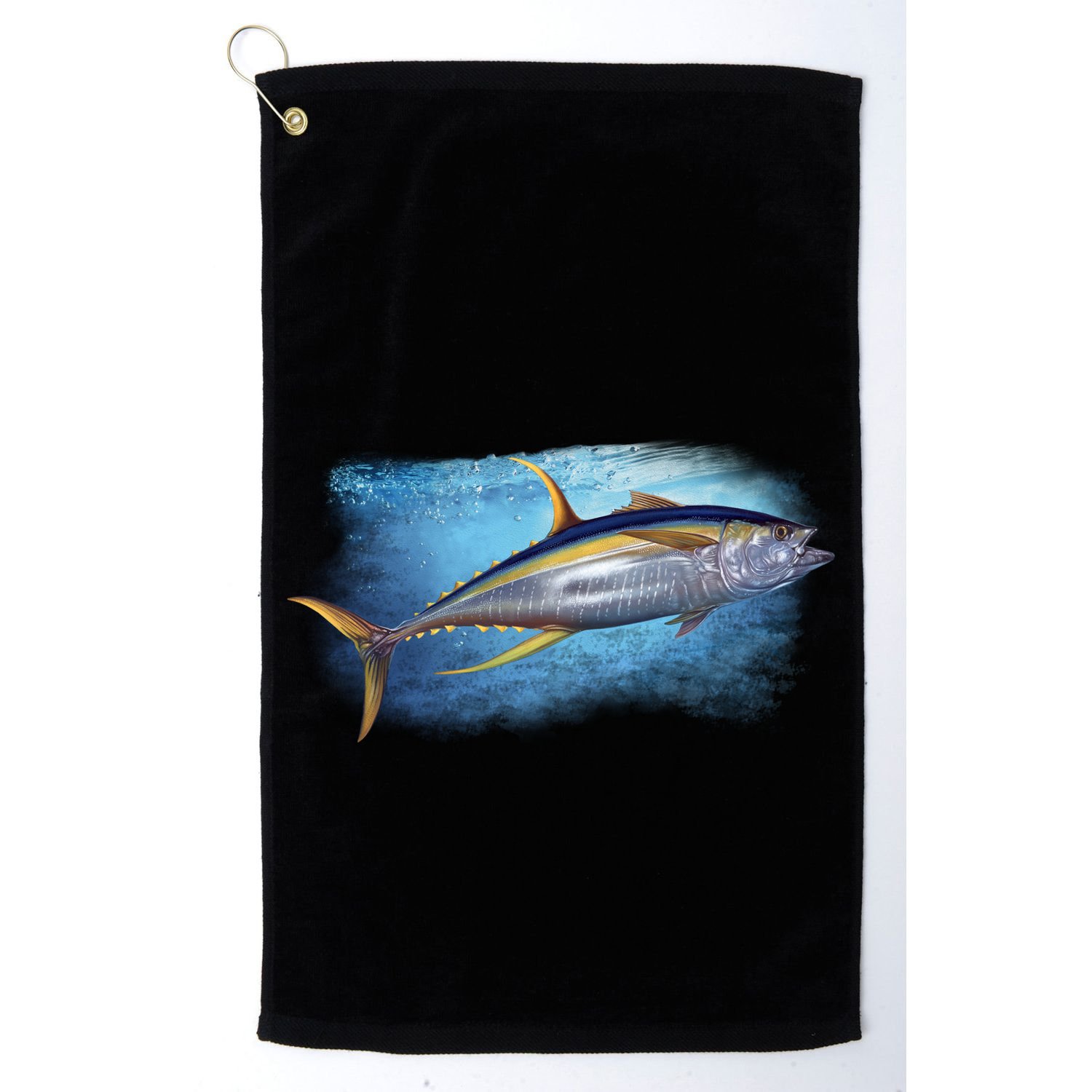 Yellowfin Tuna Swimming Golf Towel