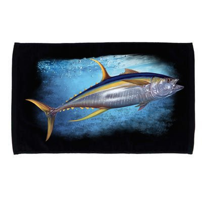 Yellowfin Tuna Swimming Microfiber Hand Towel