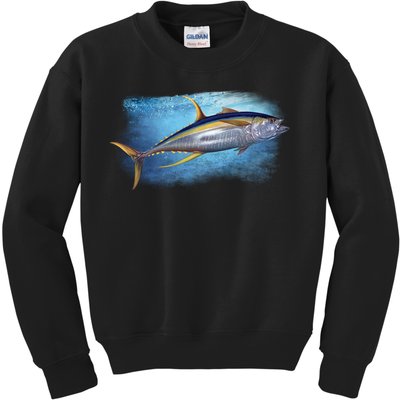 Yellowfin Tuna Swimming Kids Sweatshirt