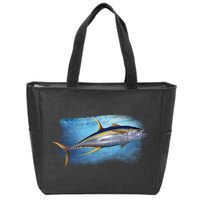 Yellowfin Tuna Swimming Zip Tote Bag