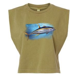 Yellowfin Tuna Swimming Garment-Dyed Women's Muscle Tee